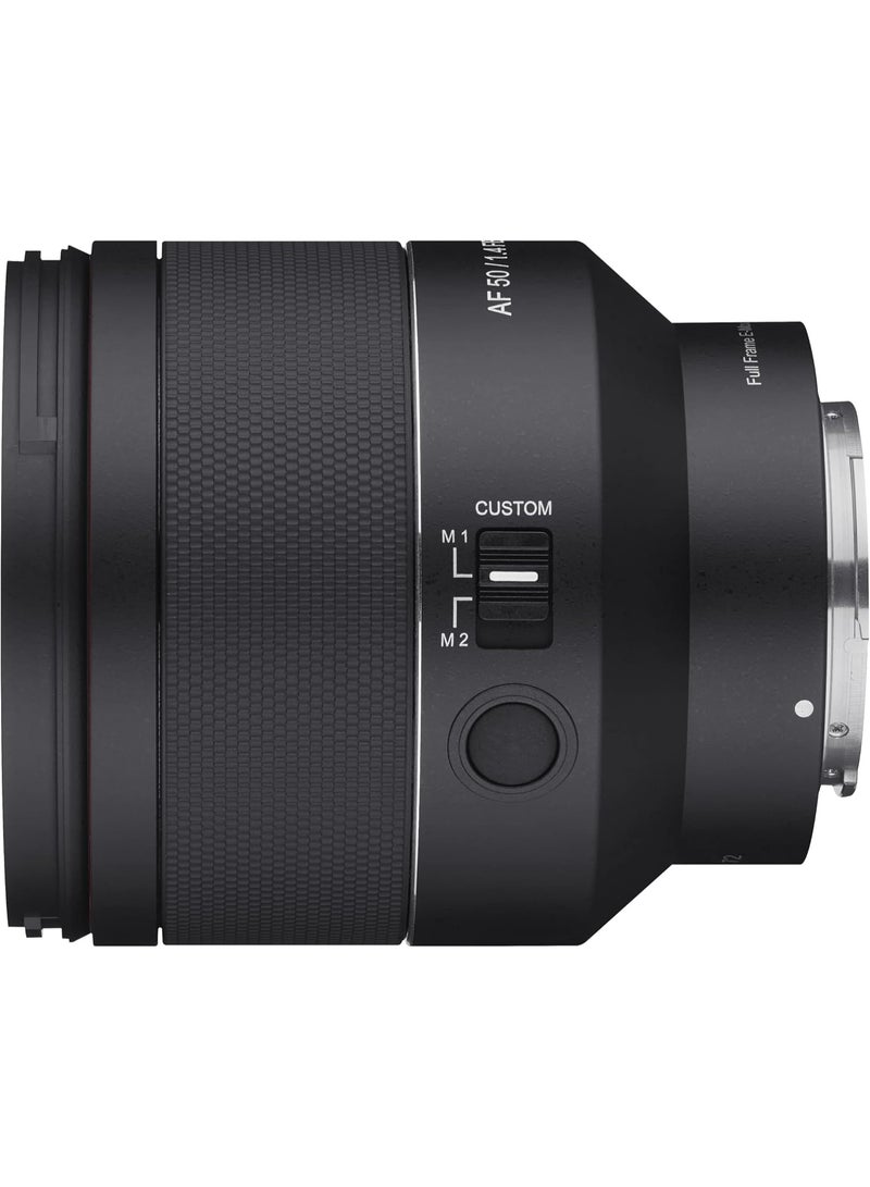 Samyang عدسة ساميانغ AF 50mm f/1.4 سلسلة II للتركيز التلقائي كاملة الإطار لكاميرات سوني E (SYIO5014-E)،أسود - Image 3